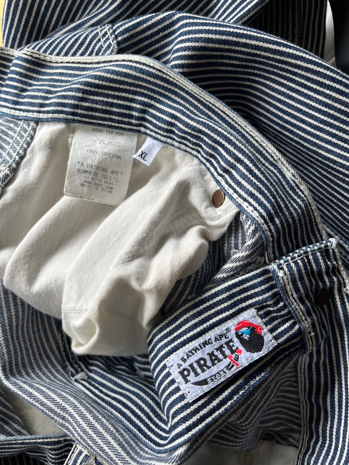 Nigo Era BAPE Herringbone Pirate Chain-stitched Denim (38W)