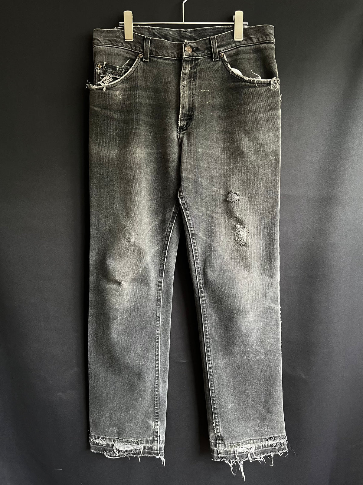 70s/80s Faded & Repaired Lee Straight Cut Denim (33/34W)