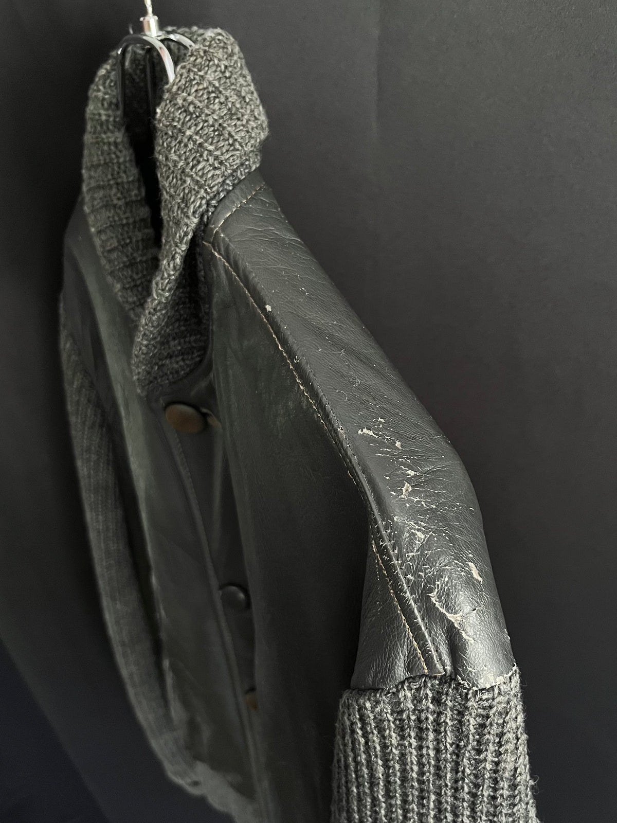 50s McGregor Leather & Knit Stringray Sweater Jacket