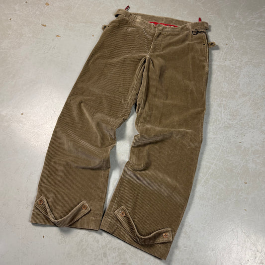 Prada Baggy Corduroy Snap Waist Pants (30-36W)