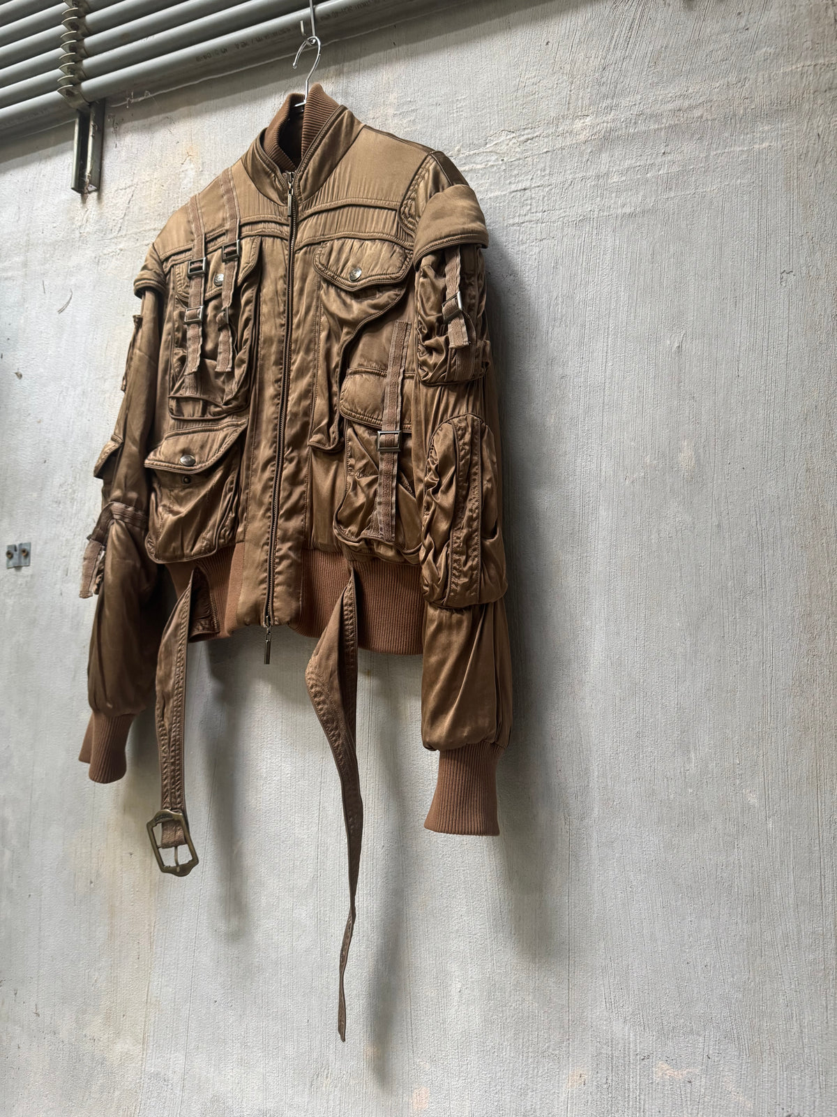 A/W 2005 Roberto Cavalli Silk Parachute Bondage Bomber