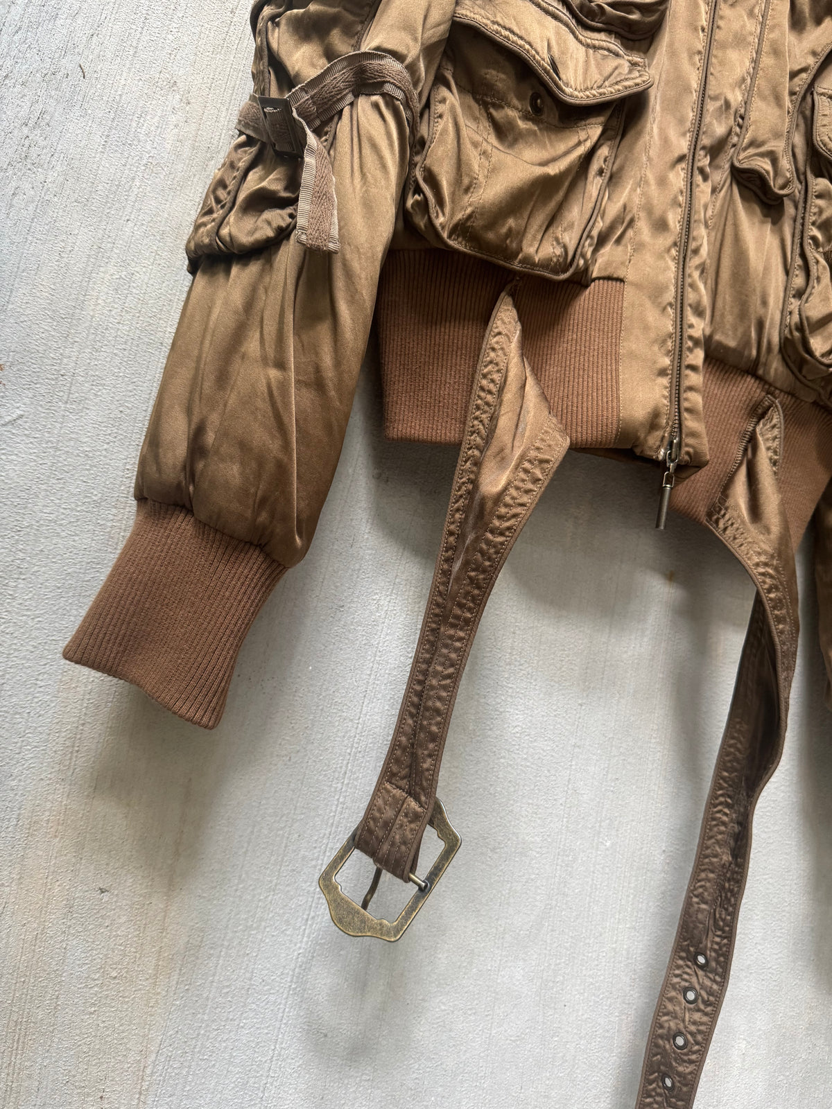 A/W 2005 Roberto Cavalli Silk Parachute Bondage Bomber