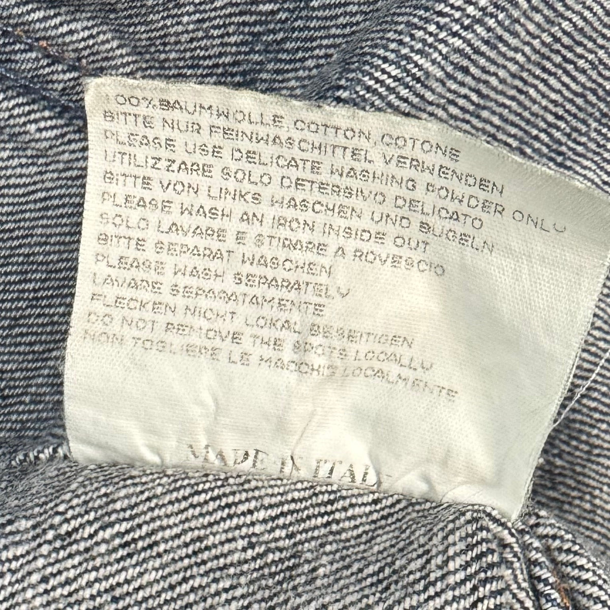 90s Walter Van Beirendonck Lightning Stitch 4 Pocket Denim Jacket