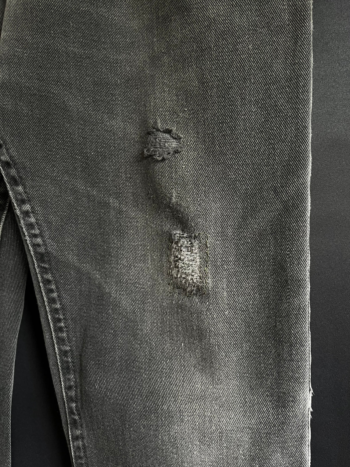 70s/80s Faded & Repaired Lee Straight Cut Denim (33/34W)