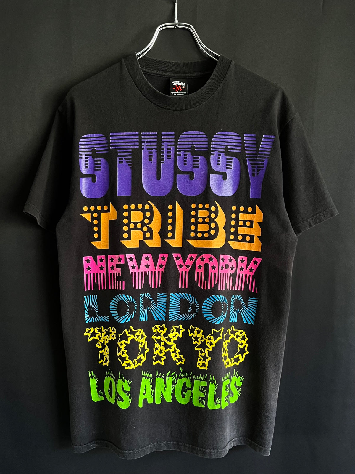 Early 00s Stussy Tribe Block Letter Tee (L)