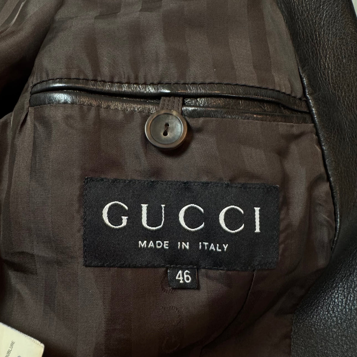 Gucci Tom Ford Era Soft Leather Blazer
