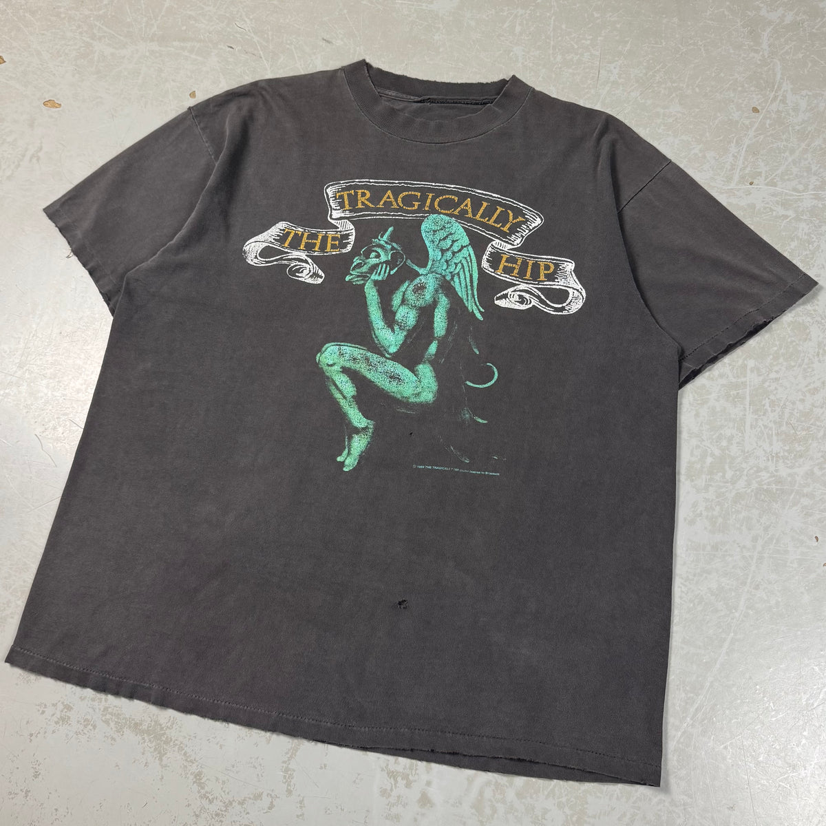 1993 Faded The Tragically Hip Gargoyle Brockum Band Tee