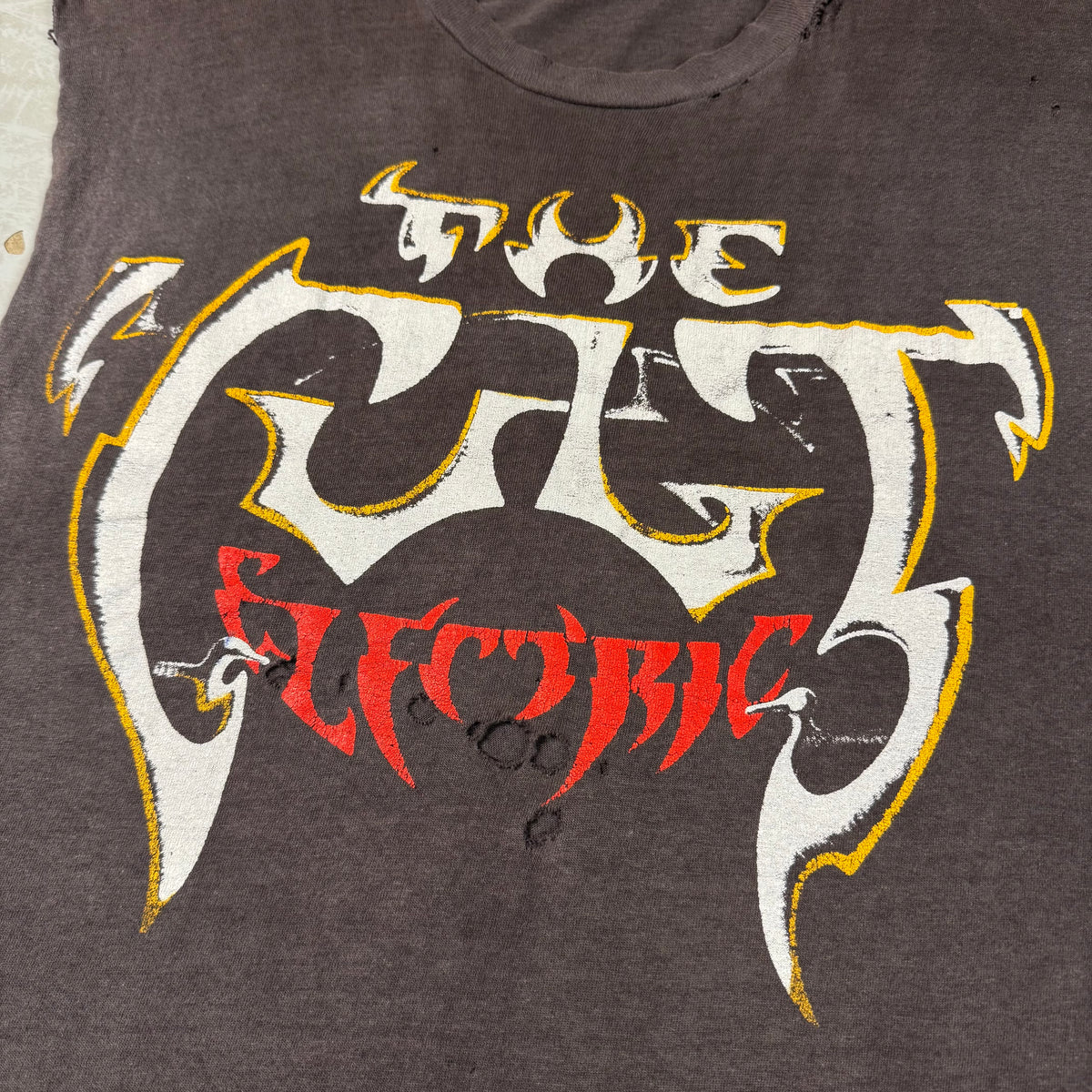 80s The Cult “Electric” Distressed Cutoff Tee