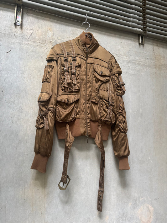 A/W 2005 Roberto Cavalli Silk Parachute Bondage Bomber