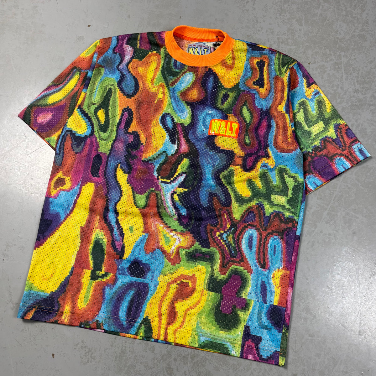 90s Walter Van Beirendonck "Rainbow Thermal" Jersey T-shirt