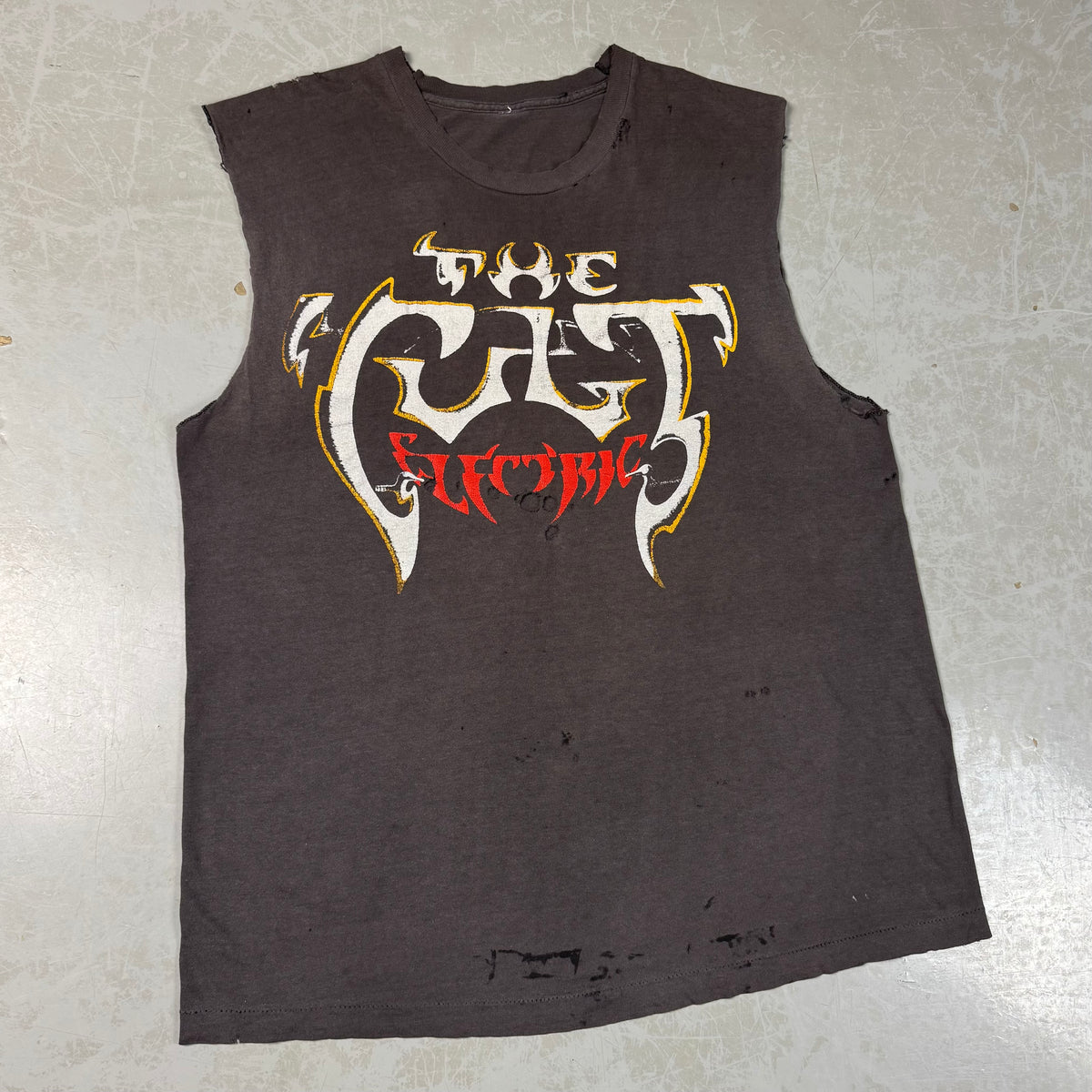 80s The Cult “Electric” Distressed Cutoff Tee