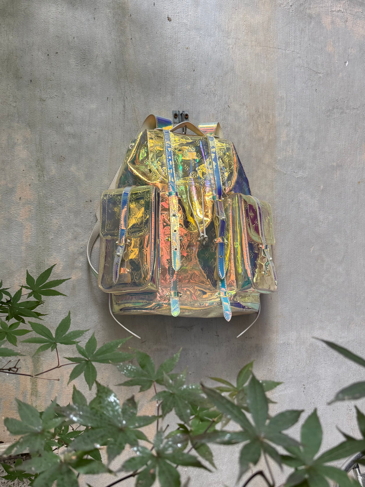 S/S ‘19 Louis Vuitton Virgil Abloh “Prism” Iridescent Christopher Backpack