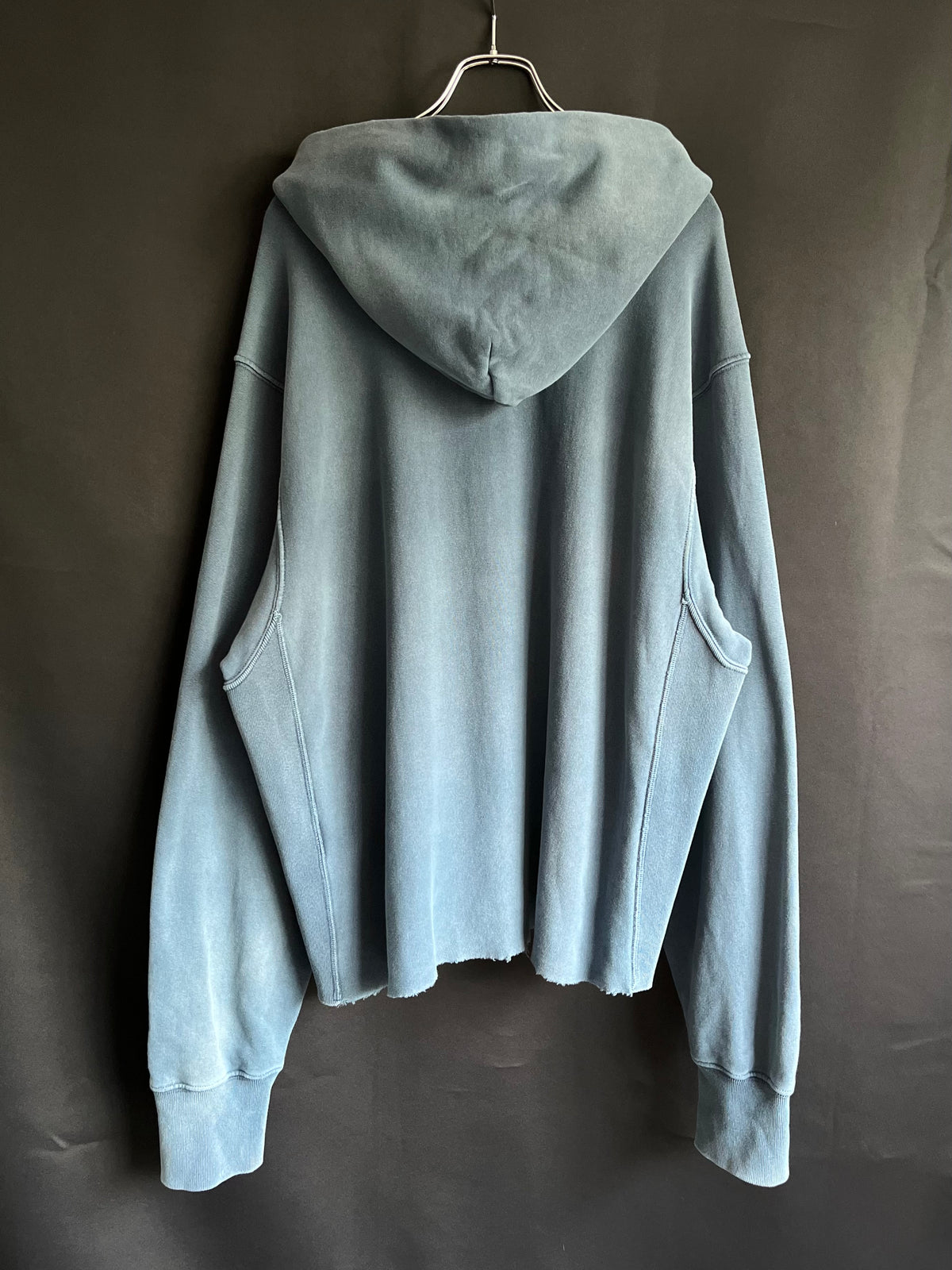 Maison Margiela Raw Edge Blue Patch Letter Hoodie