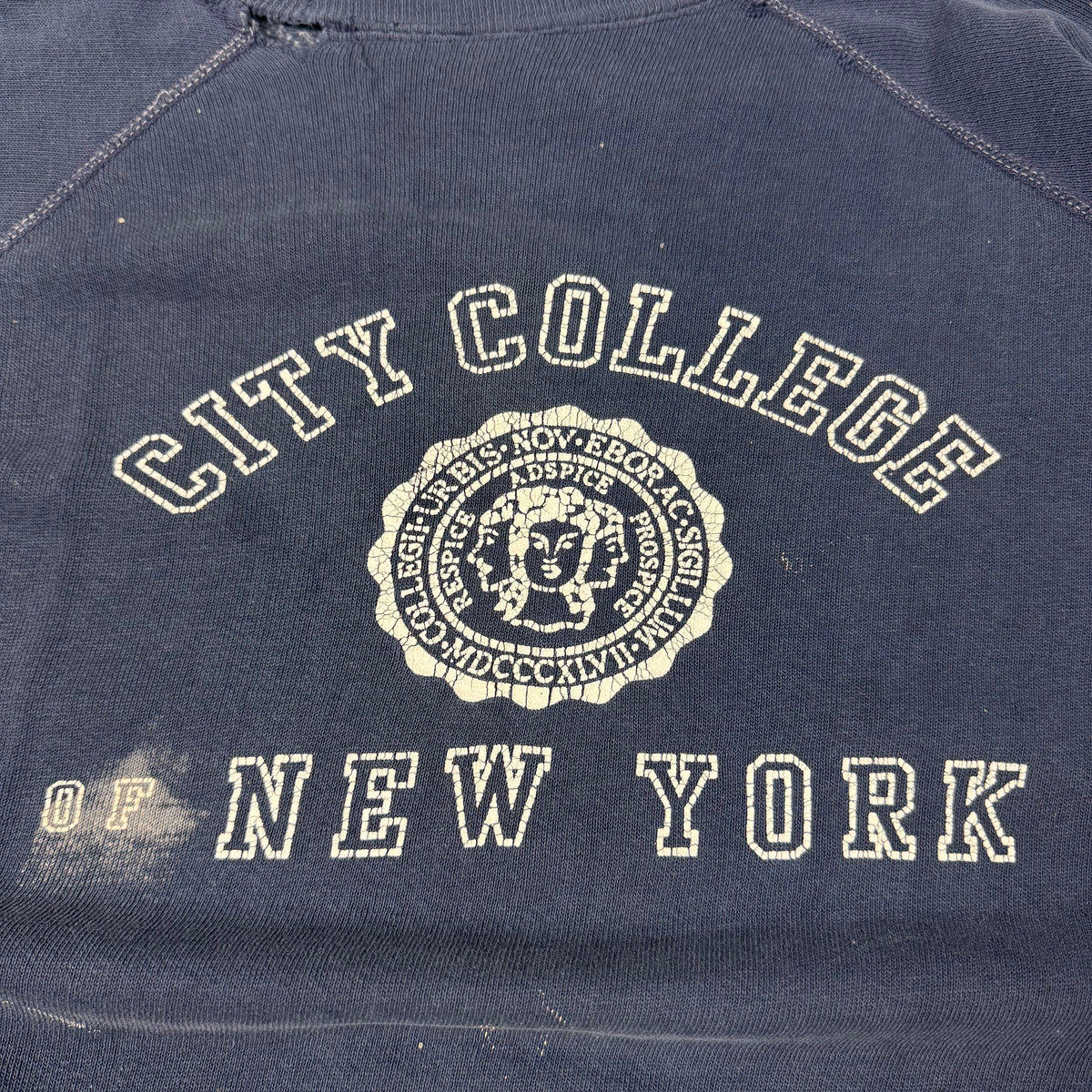 50s/60s Distressed City College Boxy Sweatshirt