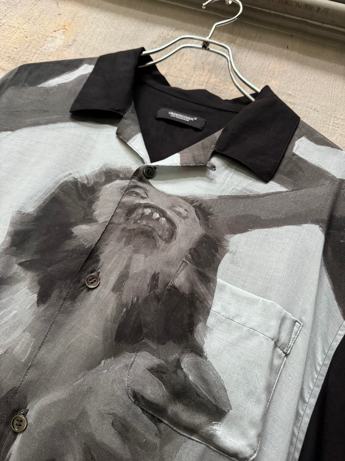 S/S ‘24 Undercover Helen Verhoeven Loop Collar Bowling Shirt