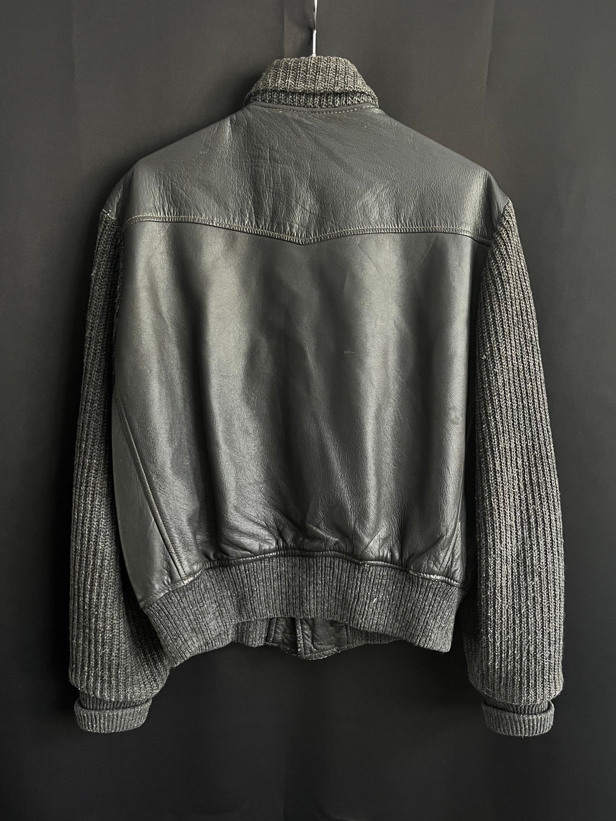 50s McGregor Leather & Knit Stringray Sweater Jacket