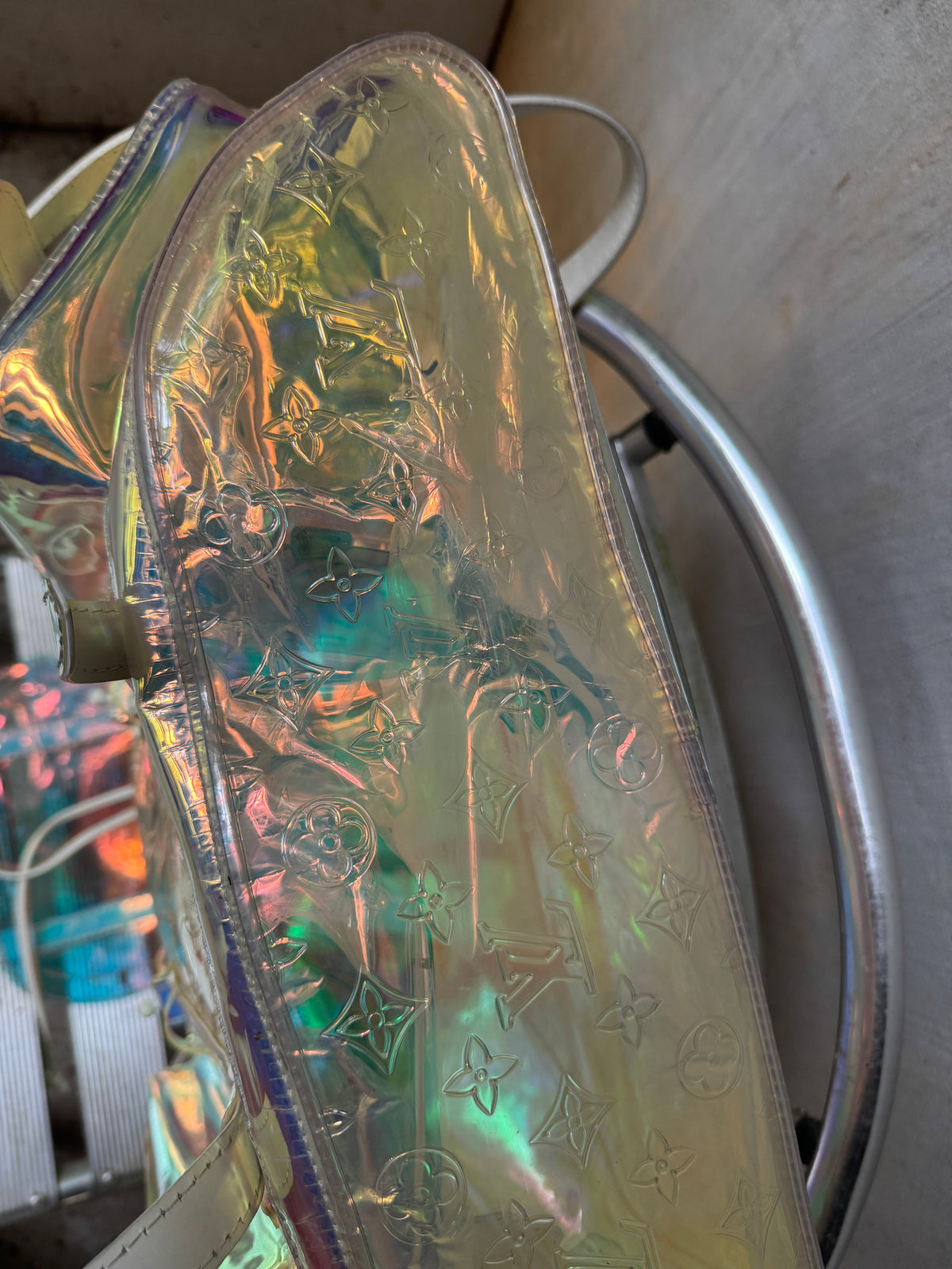 S/S ‘19 Louis Vuitton Virgil Abloh “Prism” Iridescent Christopher Backpack
