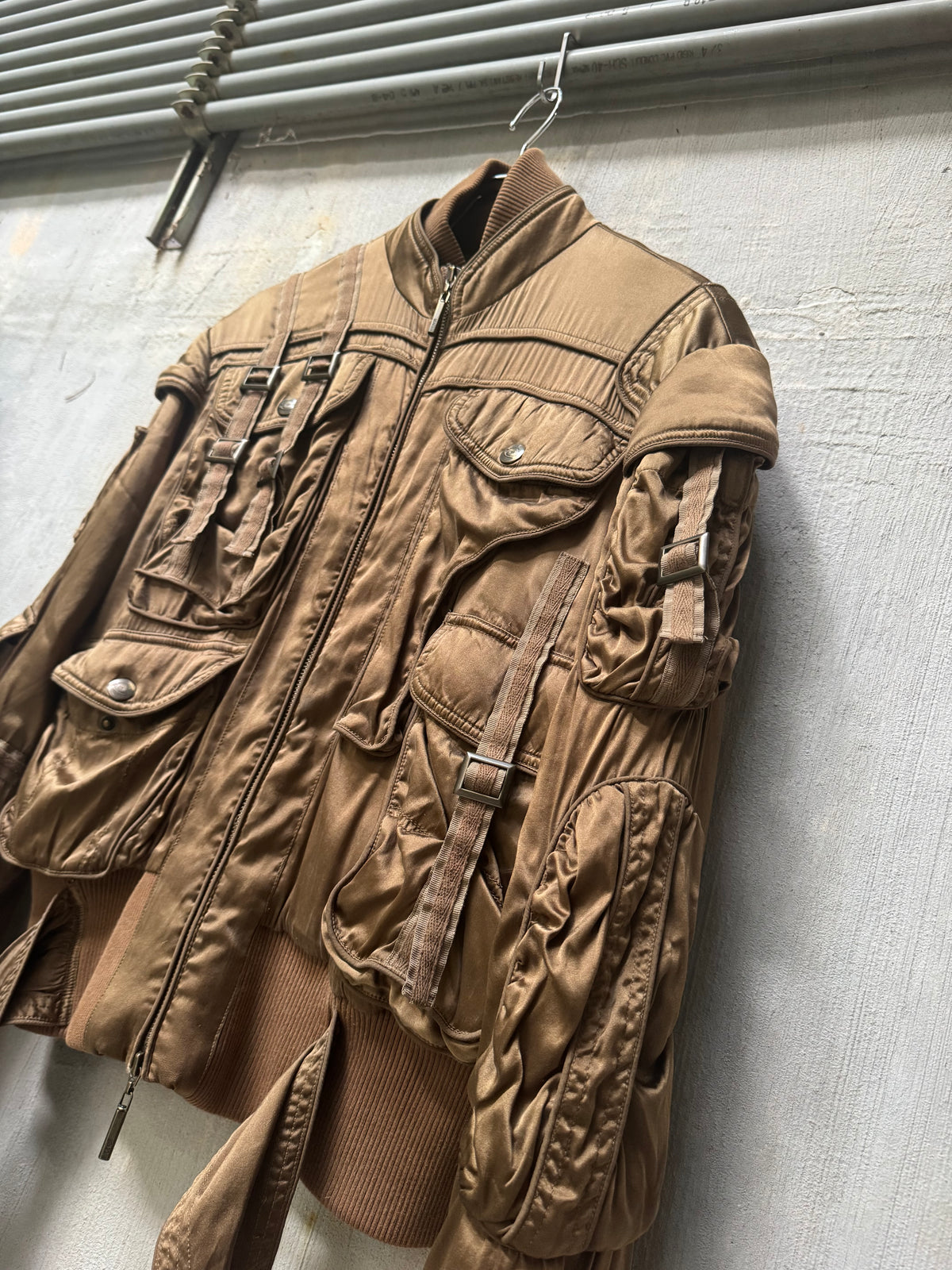 A/W 2005 Roberto Cavalli Silk Parachute Bondage Bomber